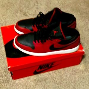 Nike Jordan lows. Red white black